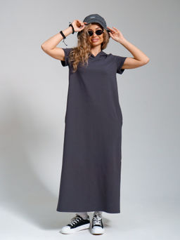 970 Платье-мантия "Серый"