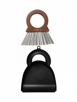 Щётка с совком 19x14,5x4,7 коричневый бук, ПП, ПЭТ - Denastia фото 3