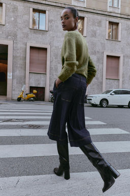 Z1975 LONG DENIM BERMUDA SHORTS WITH DARTS - Zara фото 6