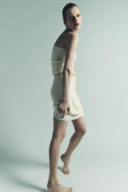 KNIT TOP WITH LACE EMBROIDERY - Zara фото 5