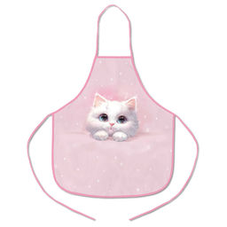 Фартук для уроков труда и рисования Феникс+ арт. 73687/ 24 БЕЛЫЙ КОТ (53х44.5 см, полиэстер, сублима