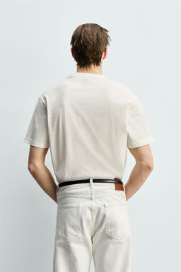 CAMISETA CROPPED FIT ACABADO MERCERIZADO / Blanco - Zara фото 3