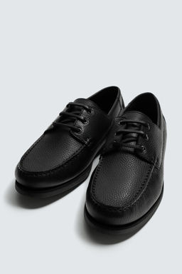 ZAPATO N?UTICO PIEL / Negro - Zara фото 5