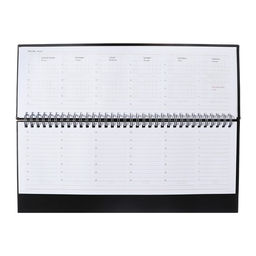 Планинг недатированный 100 х 300 мм, 56 листов, на гребне, обложка из искусственной кожи, чёрный - Calligrata фото 6