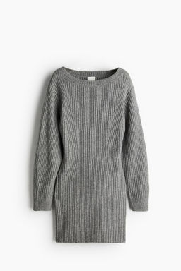 Vestido en punto de canale con escote barco - H&m фото 9