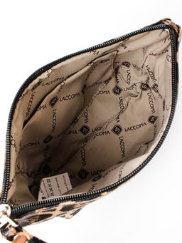 LACCOMA косметичка Бетта-леопард коричневый эко кожа хлопок
