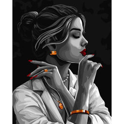 Картина по номерам на холсте с подрамником «Девушка в золоте», 40×50 см