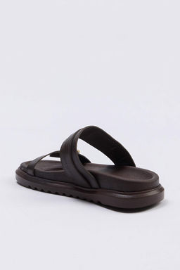 Trendyol Shoes Leopar Cift Tokal? Kahverengi Kal?n Taban Kad?n Terlik TAKAW25TE00009 - Trendyolmilla фото 26