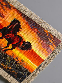 Цена за 2 шт. Магнит на холодильник, панно «Свиток. Сила и грация коня», 10.5×15.5 см