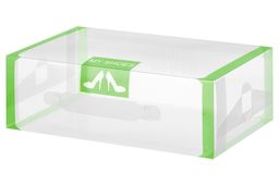 Набор 4 коробок для хранения женской обуви 30*18*10 см Салатовая кайма складные, с ручкой - Elan gallery фото 4