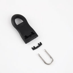 Цена за 3 шт. Пуллер для молнии, съёмный, 4.4×1.6 см, 10 шт., чёрный