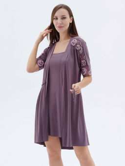 Ночная сорочка НЮАНС (тёмно лиловый № 4/1) - Ивановская трикотажная компания фото 3