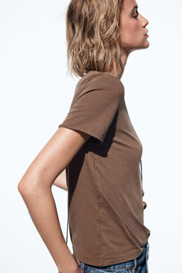 FADED SHORT SLEEVE T-SHIRT - Zara фото 28