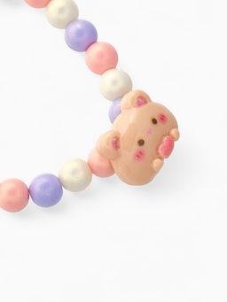 Цена за 3 шт. Браслет детский Выбражулька «Медведь», d=6 см жемчуг, разноцветный