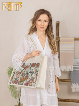 Сумка (хлопок,джут) ламинированная 45х15х35см №3002/4 - Ганг фото 5