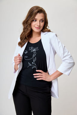 Жакет БелЭльСтиль 203 белый джинс фото 4