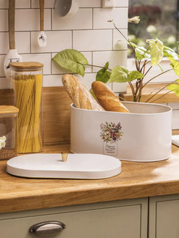 НАБОР AGNESS FLORAL MOOD 2В1 ХЛЕБНИЦА 34*20*18 СМ, БАНКА ДЛЯ СЫПУЧИХ 12*17,5 СМ 3 ШТ  фото 13