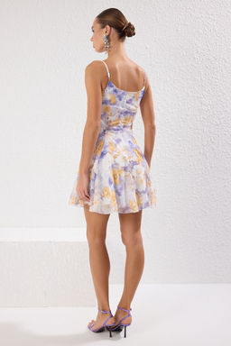 TRENDYOLMILLA Siyah A-Kesim Astarl? Dokuma Sifon K?sa Abiye Gece Elbise TPRSS23EL00033  фото 34