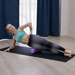 Ролик массажный Sangh, 30×9 см, цвет фиолетовый