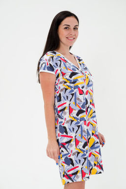 Ночная сорочка из кулирки Социал спущенное плечо абстракция - Амадэль фото 2