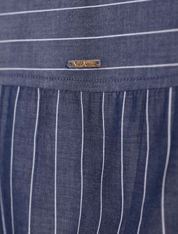 Блузка свободного силуэта в полоску из 100 % хлопка - Vilatte фото 4