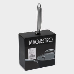 Ковш Magistro Rock Stone, 1.5 л, d=18 см, h=8 см, с крышкой, антипригарное покрытие, индукция, алюминий, чёрный