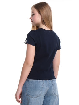 Футболка в рубчик 22-0210 синий