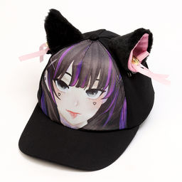 Кепка детская для девочки "Кошка", аниме, с ушками, р-р 52-54, 5-7 лет