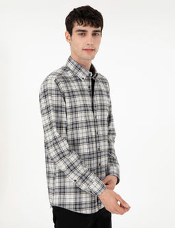Gri Ekose Regular Fit Uzun Kollu G_mlek - Pierre cardin фото 3