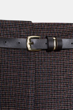 HOUNDSTOOTH TROUSERS WITH BELT - Zara фото 7