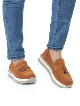 03-5951-2 BROWN Лоферы женские (натуральная замша) - No name фото 2