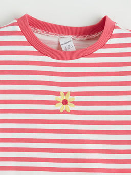 Bisiklet Yaka Nak??l? K?z ?ocuk Ti??rt