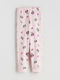 Minnie Mouse Bask?l? K?z ?ocuk Pijama Alt