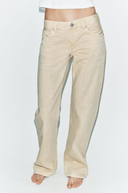JEANS TRF WIDE LEG TIRO BAJO / Marr?n claro - Zara фото 3