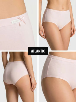 ATLANTIC 3CLP-004 Трусы классика Classic - набор (3 шт.) светло-розовый + пепельная роза + светло-бежевый  фото 10