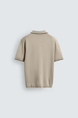 CONTRAST RIB KNIT POLO SHIRT - Zara фото 16