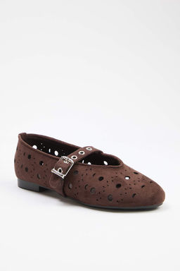 Trendyol Shoes Beyaz Lazer Kesimli Mary Jane Kad?n Balerin Babet TAKSS25BE00037 - Trendyolmilla фото 17