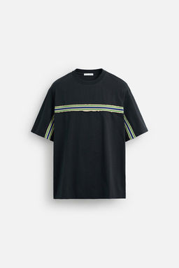 CONTRAST STRIPE T-SHIRT - Zara фото 6