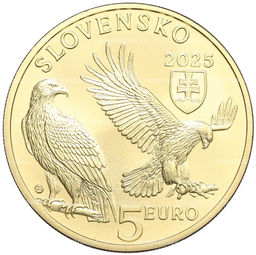 Монета 5 евро 2025 года Словакия Фауна и флора Словакии  Могильник