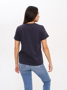 Футболка женская классика Caribou (т. серый)