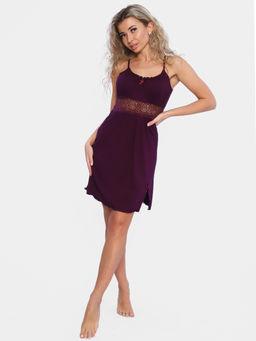 Ночная сорочка АССОЛЬ 58-60 премиум (темно лиловый №4/2) - Ивановская трикотажная компания фото 2