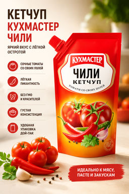 Кетчуп Кухмастер Чили дой-пак 260 г