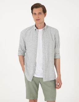 Ye_il Slim Fit Uzun Kollu G_mlek