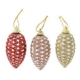 Набор новогодних украшений S0857 "Шишки" в коробке