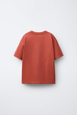 CAMISETA HEAVY WEIGHT TEXTO / Rojo / Naranja - Zara фото 2