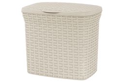 Контейнер д/стир порошка 10 л 28*20*27 см Ротанг (латте) (модель - 2111/20).