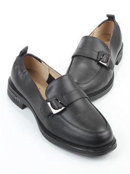 03-PDEB102-1 BLACK Лоферы женские (натуральная кожа)