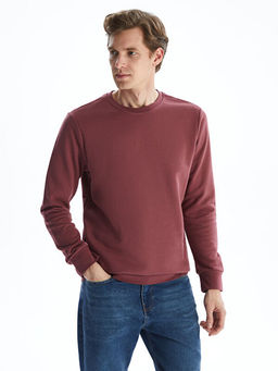 Bisiklet Yaka Uzun Kollu Erkek Sweatshirt