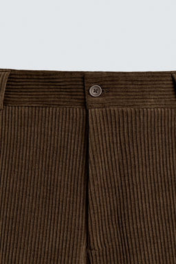 WIDE-LEG CORDUROY TROUSERS - Zara фото 9