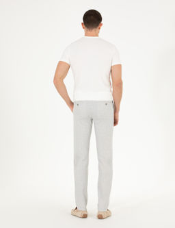 Gri Keten Kar___ml_ Jogger Kuma_ Pantolon - Pierre cardin фото 4